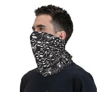 Couvre-Chef Motif Musical Décoration Faciale Respirant Balaclava Multifonction Cache Cou pour Course À Pied Randonnée Extérieur