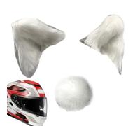 Couvre-chef oreilles de chat à texture lisse | Housse de casque avec oreilles de Kitty pour snowboard, ski, vélo, patinage, vélo, équipement de sport en plein air