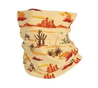 Couvre-Chef Paysage Désertique Montagnes Cow-Boy Brown Écharpe Multifonction Cache Cou Respirant Balaclava pour Cyclisme Randonnée Jogging 25X50Cm