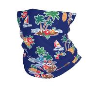 Couvre-Chef Paysage Hawaïen À La Mode Bleue Cache Cou Multifonction Écharpe Antidérapant Balaclava pour Jogging Adulte Randonnée 25X50Cm