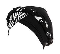 Couvre-chef pré-noué pour cheveux tressés - Chapeau ethnique pour homme, Noir , Taille unique