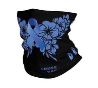 Couvre-Chef Ruban De Sensibilisation À La Prévention De La Maltraitance des Enfants Cache Cou Unique Balaclava UV Résistant Décoration Faciale pour Adulte Jogging Randonnée 25X50CM