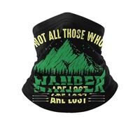 Couvre-Chef Tous Ceux Qui Errent Ne sont Pas Perdus Écharpe Respirant Décoration Faciale Durable Balaclava pour Cyclisme Randonnée Adulte 25X50CM