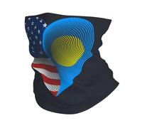 Couvre-Chef USA Palau Palau People Friendship Flag Heart White Cache Cou Multifonction Écharpe Anti-UV Balaclava pour Cyclisme Randonnée Homme Femme 25X50CM