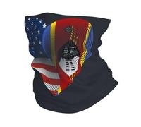Couvre-Chef USA Swaziland People of Swaziland Friendship Flag Heart White Écharpe Anti-UV Cache Cou Respirant Balaclava pour Randonnée Homme Femme Cyclisme 25X50CM
