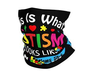 Couvre-Chef Voici À Quoi Ressemble l'Autisme. Si Vous Avez des Questions, Demandez À Ma Mère. Décoration Faciale Multifonction Balaclava Respirant Cache Cou pour Course À Pied Randonnée 25X50CM