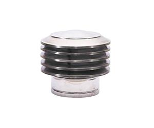 Couvre-cheminée en acier inoxydable à lamelles - Couvre-cheminée à lamelles - Chapeau de cheminée en acier inoxydable - Couvre-cheminée à lamelles (130 mm)