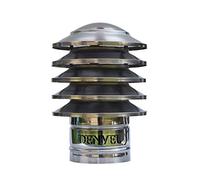 Couvre-cheminée en acier inoxydable avec ailettes - Couvre-cheminée - Chapeau de cheminée - Housse de cheminée - Couvre-cheminée d’aération - Couvre-ailettes - Chapeau à ailettes - Housse à ailettes