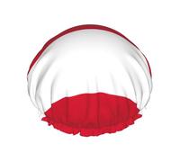 Couvre-cheveux avec drapeau de Monaco - Pour la douche - Réglable - Élégant - Grand bonnet de douche imperméable