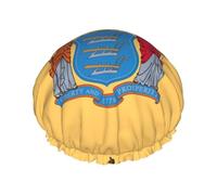Couvre-cheveux avec drapeau du New Jersey pour la douche, bonnet de douche réglable et élégant, grand bonnet de douche imperméable