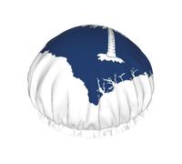 Couvre-cheveux de bain réutilisable double couche imperméable avec drapeau de la Caroline du Sud pour femme