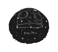 Couvre-cheveux motif pizza constellation pour la douche, bonnet de douche réglable pour femme, grand bonnet de douche élégant et imperméable