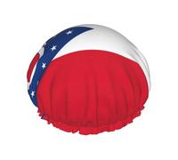 Couvre-cheveux pour douche avec drapeau de l'État de l'Ohio - Bonnet de douche réglable et élégant - Grand bonnet de douche imperméable