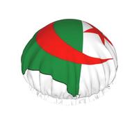 Couvre-cheveux pour la douche avec drapeau de l'Algérie - Réglable - Grand bonnet de douche imperméable et élégant