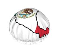 Couvre-cheveux pour la douche avec drapeau du Mexique - Réglable - Grand bonnet de douche imperméable et élégant