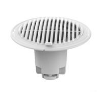 Couvre-cheveux réglable avec barrière triple couche, anti-retour de turbine anti-cafards et joint de prévention pour salle de bain (blanc)