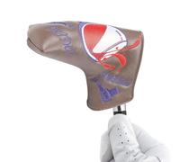 Couvre-club de golf - 17 x 12 x 8 cm finition cuir PU, motif trèfle vert, protection de putter conducteur de fer, couverture en bois de parcours | Parfait pour une tête élégante créée pour la sécurité