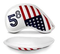 Couvre-club de golf avec drapeau américain 58, drapeau américain 58 pour Ping, Callaway, Mizuno - Couvre-club de golf en cuir de qualité supérieure pour homme