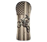 Couvre-club de golf avec étiquettes interchangeables pour tous les bois et conducteurs, moto, moto, drapeau des États-Unis, motocross, moto