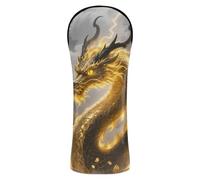 Couvre-club de golf chinois doré en cuir de qualité supérieure imperméable avec étiquettes numérotées pour conducteur hybride et bois de parcours