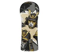 Couvre-club de golf en cuir de qualité supérieure avec étiquette numérotée pour conducteur de parcours hybride en bois Samouraï Lucha Libre Motif bande dessinée rétro