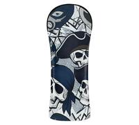 Couvre-club de golf étanche avec numéros interchangeables pour conducteur/bois de parcours/hybride, lucha libre, pirate et crâne de bande dessinée