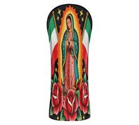 Couvre-club de golf imperméable avec étiquettes interchangeables pour bois et parcours hybride Our Lady De Guadalupe Mary Drapeau mexicain