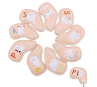 Couvre-clubs de golf - 16 x 9 cm Housses PU avec des chats mignons en peluche brodée avec un design imperméable, anti-taches et anti-chocs | Housses en fer 4 5 6 7 8 9A pour Golfsc