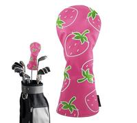 Couvre-clubs de golf - Ensemble de protection de club de golf en cuir de qualité supérieure pour driver et bois de parcours | Housse de protection pour driver fraise, fermeture magnétique étanche
