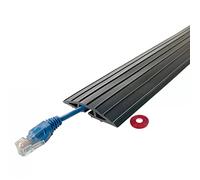 Couvre-cordon de sol, caoutchouc souple, facile à couper et à installer, protège les fils contre les dommages pour le bureau et la maison