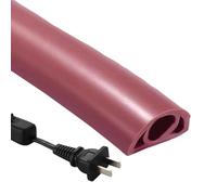 Couvre-cordon de sol | Couvre-sol en fil souple pour câbles, conduit de fil flexible en PVC, cache de cordon auto-adhésif pour la maison, le bureau ou l'extérieur