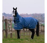 Couvre-cou pour cheval Equithème Tyrex 600D Bleu Pur-sang