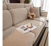 Couvre-Coussin Stretch Pour SièGe De Caravane Couvre De Protege De Dossier 1 2 3 4 Places Housse De Coussin De SièGe De Canapé Pour Banquette, Lit, Salon IntéRieur(L: 60-80cm- W: 25-45cm,Beige)