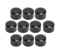 Couvre-culasse de moto, 10 pièces couvre-culasse de moto noir plat CNC en aluminium moteur vis Topper couvre capuchons universels for châssis de transmission de moteur/478