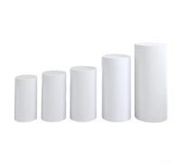 Couvre-cylindre élastique en polyester de 89,9 cm de haut (blanc) | Tissu polyester élastique, toucher lisse, infroissable, réutilisable, couleurs imprimées vives