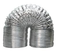 Couvre d'air non isolé tuyau de ventilation d'aluminium flexible pour le chauffage, le refroidissement et le sèche-linge 125mm(4.9in) 2m(6.5ft)