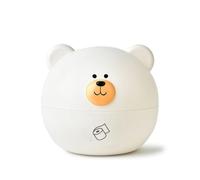 Couvre de Carvins Mignons Couvercle Décoratif Animal Plastique Round Porte-Tissus pour Le Visage pour Salle de Bain Desk Home Office Decoration PP Matériau (Ours Blanc)