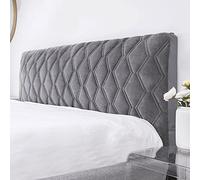 Couvre De Tête De Lit De Haute Qualité King Double Simple, Housse De Tête De Lit Matelassée Super Douce Tout Compris Couverture De Tête De Lit en Velours épais Housse De Protection,Grey3-230CM