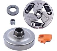 Couvre d'embrayage de frein de tronçonneuse Kit de 5 pcs pour Husqvarna 359 357 Pièces de remplacement avec tambour d'embrayage 3/8