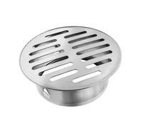 Couvre-drain de sol amovible, filtre de couverture de drainage en acier inoxydable 304 rond pour tuyau de pluie, grille pour balcon, patio, toit, salle de bain (125#)