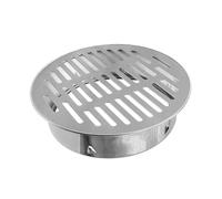 Couvre-drain de sol amovible, filtre de couverture de drainage en acier inoxydable 304 rond pour tuyau de pluie, grille pour balcon, patio, toit, salle de bain (200#)