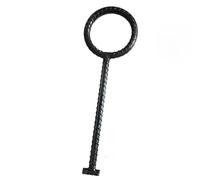 Couvre-draina Grates Bar Bar en Acier Horme de Couvercle de Trou d'homme avec poignée Ronde, rouage de la Route Noire de Drainage, tireurs de couvercles Lourds pour se déplacer et Tirer (dia-14