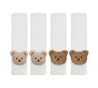 Couvre-Épaules De Ceinture De Sécurité De Voiture, 4 Pièces, Couvre-Épaules en Forme d'ours Mignon, Décorations De Ceinture De Sécurité, Accessoires De Voiture