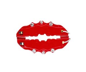 Couvre-étriers Rouges - Kit Universel de Protection de Frein à Disque | Décor de Style de Voiture ABS Haute Température | Ensemble de 2 rehausseurs de moyeu élégants pour roues de 14 à 18 pouces et