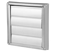 Couvre-évent à séchoir extérieur à perspectives, grill canal à évent à air en acier inoxydable, 95 mm carré de paroi carrée du couvercle de l'évent