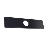 Couvre-évier antidérapant carré noir 25,4 cm | Dimensions : 25 x 6 x 0,79 cm, diamètre du trou : 3,48 cm, dimensions optimales, pour un ajustement parfait à la plupart des