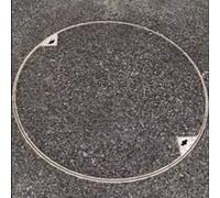 Couvre-fosse septique en acier inoxydable durable - Porte d'inspection ronde de 60 cm avec cadre caché et trous de traction faciles d'accès - antirouille et sécurisé pour une utilisation durable