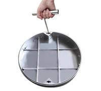 Couvre-fosses septiques invisibles avec crochet d'extraction - Couvercles ronds durables de 109,2 cm, 91,4 cm, 50,8 cm, 63,5 cm, 35,6 cm - Protection de bassin d'égout en polyéthylène robuste