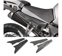 Couvre-garnitures latérales de siège de passager arrière de moto protections de cadre panneau de remplissage carénage protecteur pour XT1200Z Super Tenere 2010-2020 2017 2018 2019 (Noir)