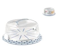 Couvre-Gâteau Tosca Bleu Palace Blanc 37x15x37 Cm Stefanplast